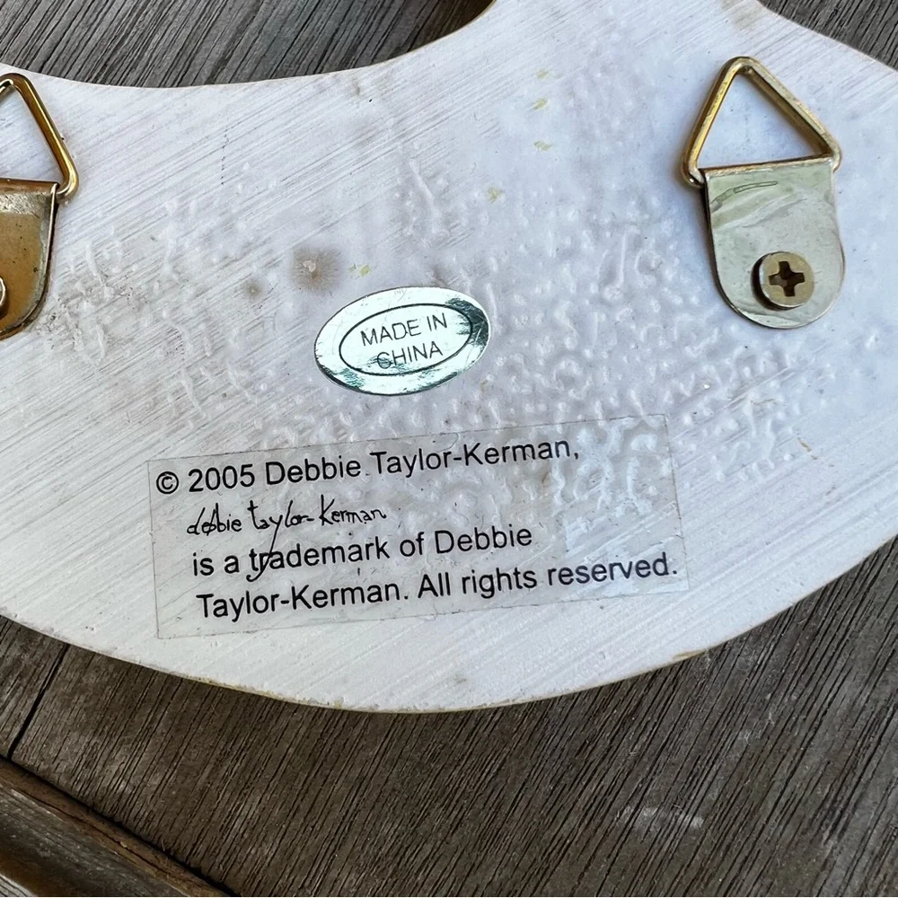 Vintage 2005 Debbie Taylor Kerman Chalkware Ducks Set of Three Wall Hangings